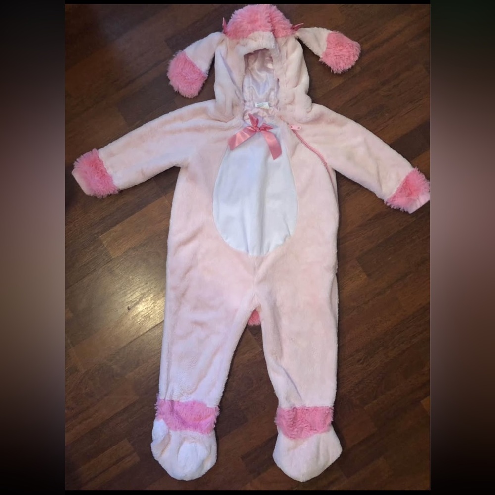 Little Lamb costume Target Pink Plush Hooded Romper